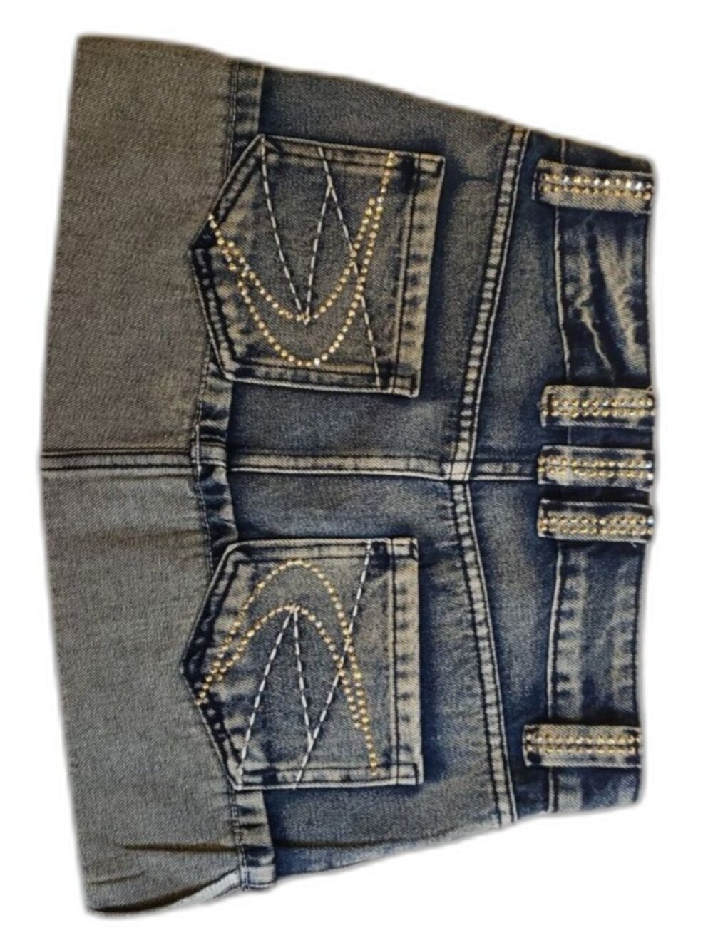 NWT Jaded London - Women - Extreme Distressed Mini Skirt - Blue - Size 0 - Picture 3 of 8